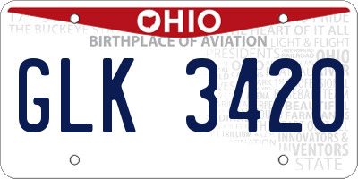 OH license plate GLK3420