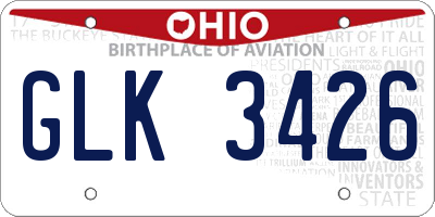 OH license plate GLK3426