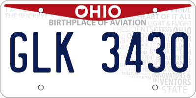 OH license plate GLK3430