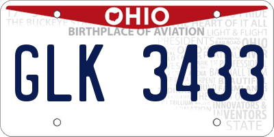 OH license plate GLK3433