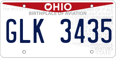 OH license plate GLK3435