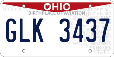 OH license plate GLK3437