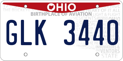 OH license plate GLK3440