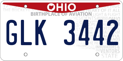 OH license plate GLK3442