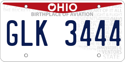 OH license plate GLK3444