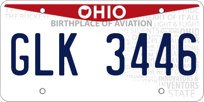 OH license plate GLK3446