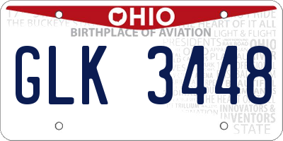 OH license plate GLK3448