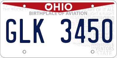 OH license plate GLK3450