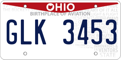 OH license plate GLK3453
