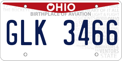 OH license plate GLK3466