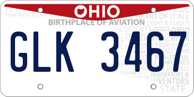 OH license plate GLK3467