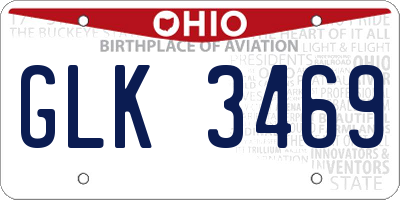 OH license plate GLK3469