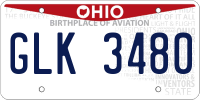 OH license plate GLK3480