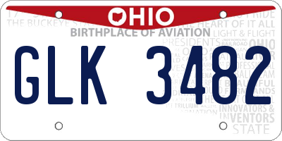 OH license plate GLK3482