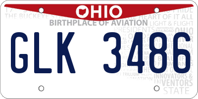 OH license plate GLK3486