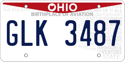 OH license plate GLK3487