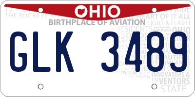 OH license plate GLK3489
