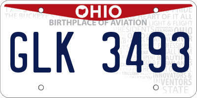 OH license plate GLK3493