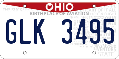 OH license plate GLK3495
