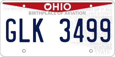 OH license plate GLK3499