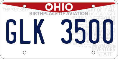 OH license plate GLK3500