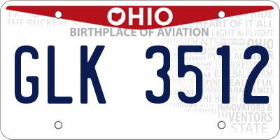 OH license plate GLK3512