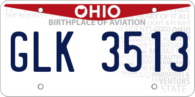 OH license plate GLK3513