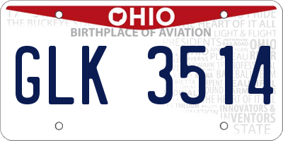 OH license plate GLK3514