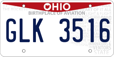 OH license plate GLK3516