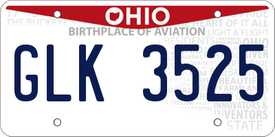 OH license plate GLK3525