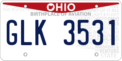OH license plate GLK3531