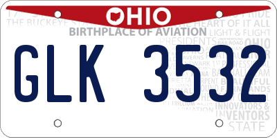 OH license plate GLK3532