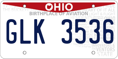 OH license plate GLK3536
