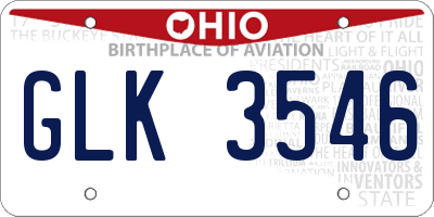 OH license plate GLK3546