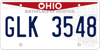 OH license plate GLK3548
