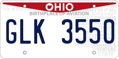 OH license plate GLK3550