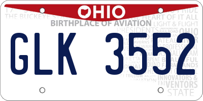 OH license plate GLK3552