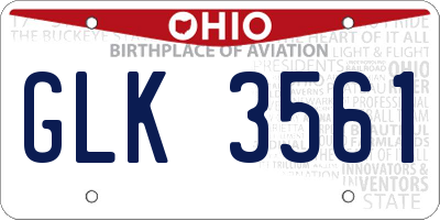 OH license plate GLK3561