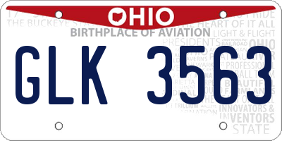 OH license plate GLK3563