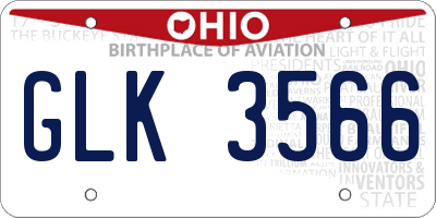 OH license plate GLK3566