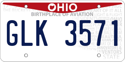 OH license plate GLK3571