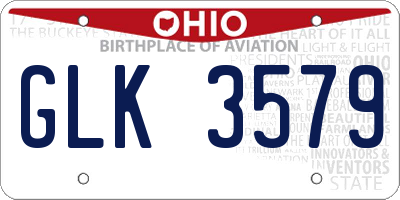 OH license plate GLK3579