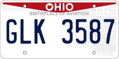 OH license plate GLK3587