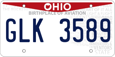 OH license plate GLK3589