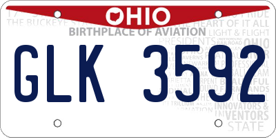 OH license plate GLK3592