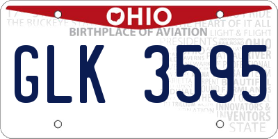 OH license plate GLK3595