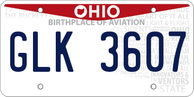 OH license plate GLK3607