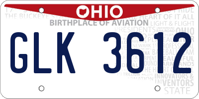 OH license plate GLK3612