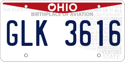 OH license plate GLK3616
