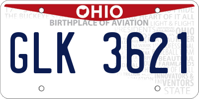 OH license plate GLK3621